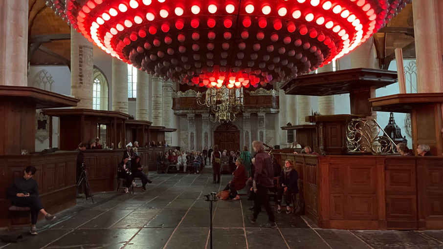 Artist talk about installation The Walk in Old Church Amsterdam